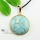 round turquoise rose quartz amethyst glass opal natural semi precious stone necklaces pendants