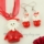 santa claus venetian murano glass pendants and earrings jewelry