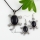 sea turtle move amethyst rose quartz jade semi precious stone necklaces pendants and dangle earrings jewelry sets