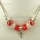 silver charms necklaces with european murano glass charm beads