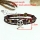 skull cross charm genuine leather wrap bracelets
