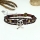skull cross charm genuine leather wrap bracelets