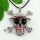 skull hat round amethyst jade agate semi precious stone rhinestone necklaces pendants