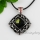 square fancy color dichroic foil glass necklaces with pendants enameled silver plated