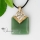 square semi precious stone rose quartz glass opal turquoise tiger's-eye jade amethyst necklaces pendants