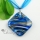 square silver foil glitter with lines handmade lampwork murano glass necklaces pendants