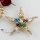 starfish colorful rhinestone scarf brooch pin jewelry