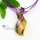 streamer swirled foil lampwork murano italian venetian handmade glass necklaces pendants