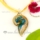 swirled foil lampwork murano glass necklaces pendants jewelry