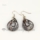 tear drop foil lampwork murano glass earrings jewelry