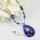 teardrop glitter millefiori murano lampwork glass venetian necklaces pendants