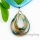 teardrop glitter with lines lampwork murano italian venetian handmade glass necklaces with pendants
