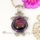 teardrop handmade dichroic glass necklaces pendants jewelry