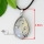 teardrop leaf semi precious stone glass opal jade amethyst tiger's-eye necklaces pendants