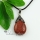 teardrop rose quartz amethyst glass opal jade agate tigereye semi precious stone necklaces pendants