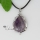 teardrop semi precious stone amethyst tiger's-eye glass opal rose quartz jade necklaces pendants