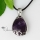 teardrop semi precious stone glass opal tiger's-eye rose quartz amethyst necklaces pendants