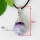 teardrop semi precious stone rose quartz amethyst jade turquoise glassopal rhinestone necklaces pendants