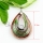 teardrop silver foil with lines lampwork murano italian venetian handmade glass necklaces pendants
