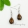 teardrop turquoise amethyst tigereye opal agate semi precious stone dangle earrings