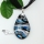 teardrop with lines silver foil lampwork murano italian venetian handmade glass necklaces pendants