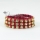 three layer rhinestone bead cotton cord leather warp bracelets