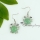 tiger's-eye agate glass opal jade dangle earrings openwork round