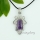tiger's-eye amethyst glass opal rose quartz semi precious stone necklaces with pendants openwork swirled trapezoid heart