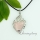 tiger's-eye amethyst rose quartz agate glass opal semi precious stone necklaces with pendants openwork heart