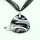 triangle glitter silver foil with lines murano lampwork glass venetian necklaces pendants