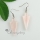 triangle rose quartz turquoise tiger's-eye natural semi precious stone birthstone dangle earrings
