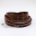 triple layers snap wrap bracelets genuine leather