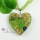valentine's day heart millefiori gold foil murano glass necklaces pendants