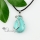 water drop rose quartz opal amethyst jade turquoise tigereye semi precious stone necklaces pendants