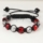 white alternating macrame crystal beads bracelets jewelry