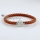 woven bracelet magnetic buckle snap wrap bracelets genuine leather rhinestone