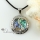 yinyang taiji rainbow abalone pink oyster shell mother of pearl rhinestone necklaces pendants