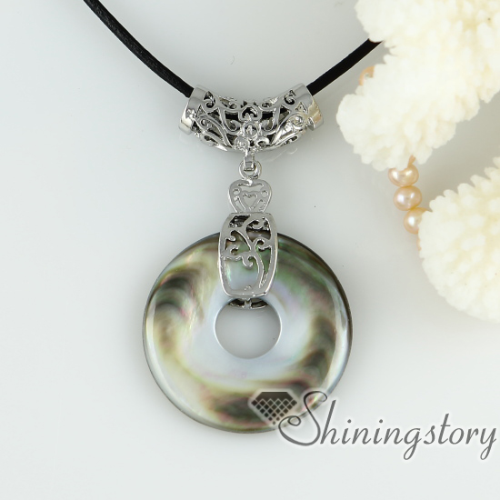 penguin oyster sea shell circle vine openwork necklaces with pendants mother of pearl jewelry