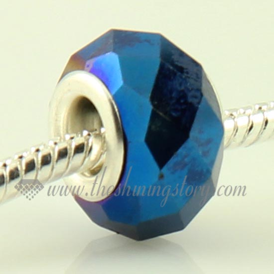 crystal large hole beads for fit charms bracelets
