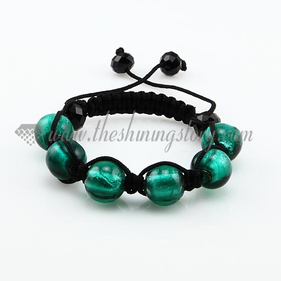 macrame foil murano glass beads bracelets jewelry