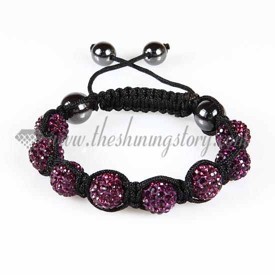 macrame glitter ball pave beads bracelets jewelry armband