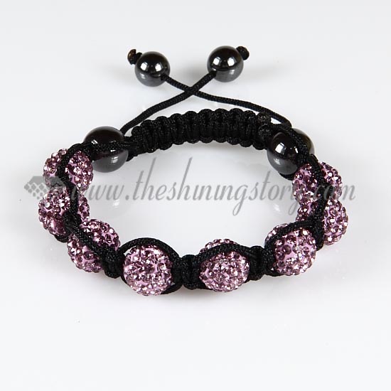 macrame glitter ball pave beads bracelets jewelry armband