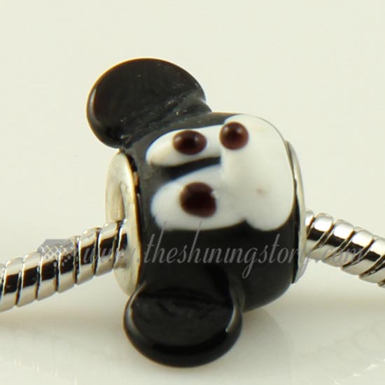 mouse animal lampwork glass beads for fit charms bracelets