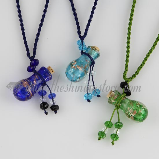 small wish bottle pendant necklace empty small glass vial necklace pendants wholesale distributor handcrafted lampwork glass glitter jewellery hand blowm