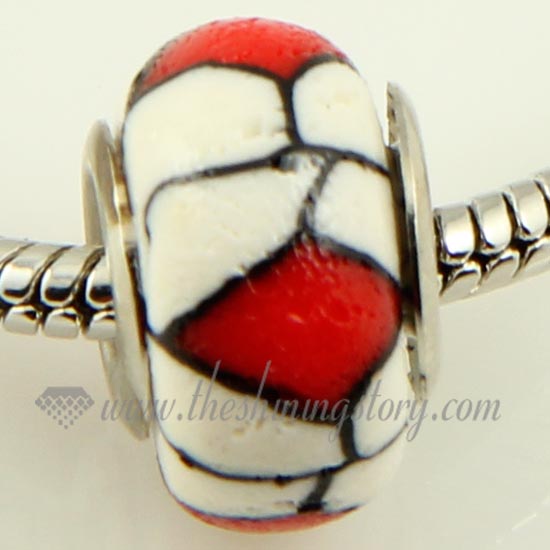 polymer clay large hole beads for fit charms bracelets