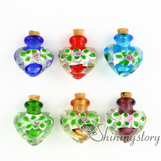 wholesale glass vials with cork jewelry for cremation ashes locket keepsake ashes jewelry