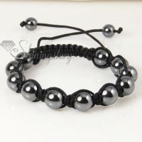 Hematite beads macrame bracelets