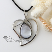 teardrop heart penguin oyster seashell mother of pearl oyster sea shell necklaces pendants