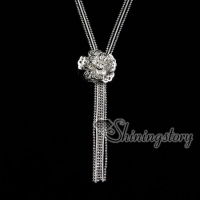 925 sterling silver filled brass glitter ball tassel openwoke flower pendants necklaces