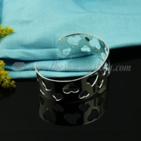 925 sterling silver plated heart cuff bangles bracelets jewelry